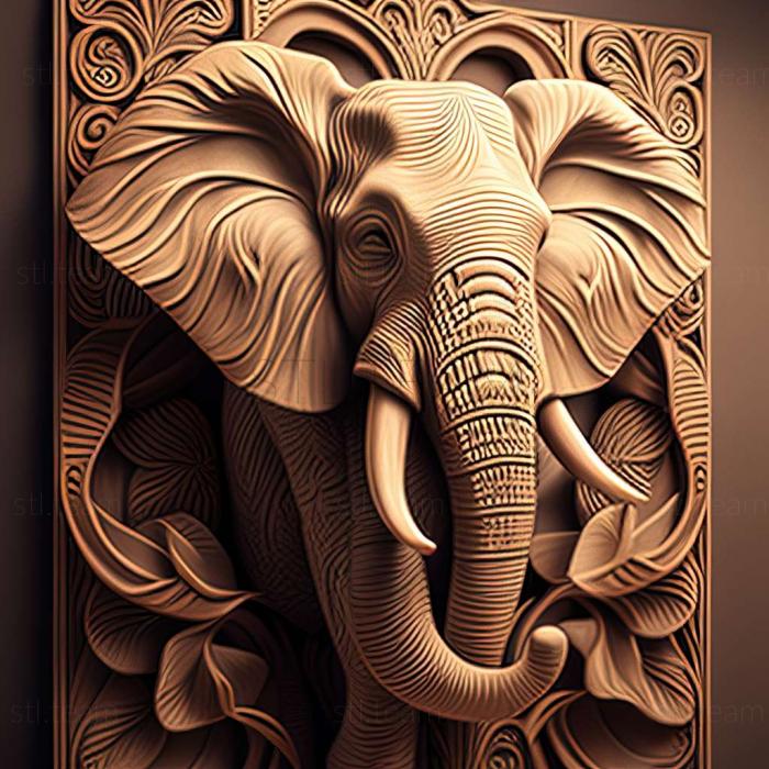 3D модель Відома тварина слон Габі (STL)